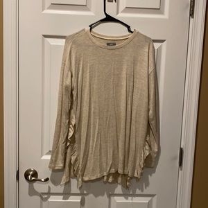 Aerie side ruffle top